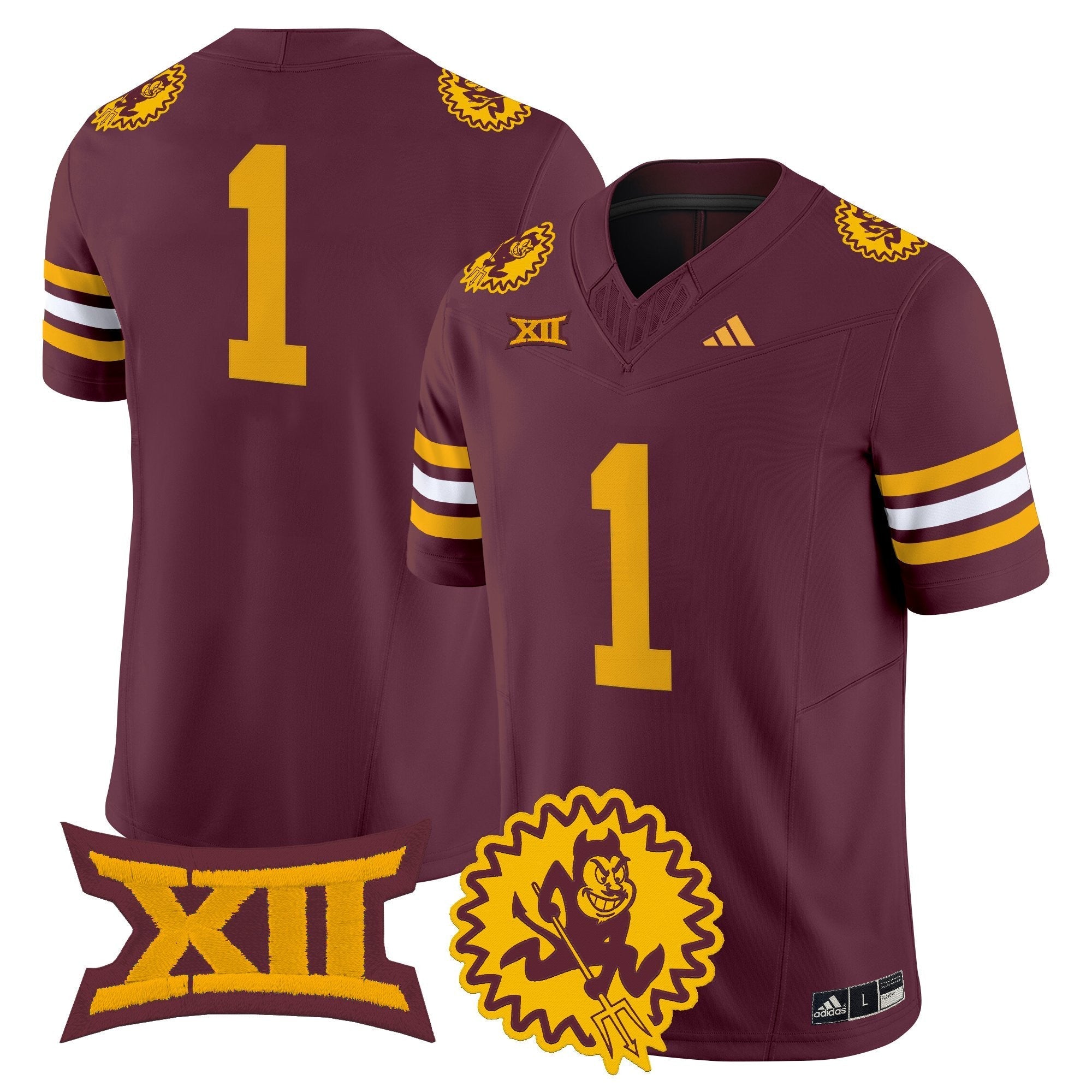 #1 Team ASU 1975 Throwback Jersey Stitched - Maroon