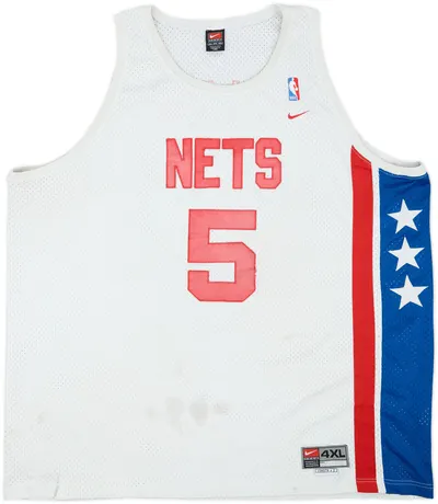 2003-04 New Jersey Nets Kidd #5 Throwback Jersey