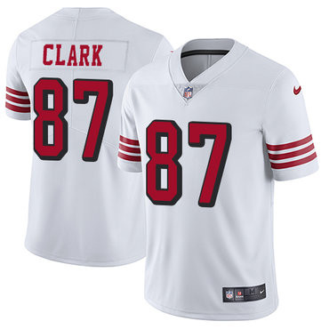 49ers 87 Dwight Clark White Rush Limited Jersey