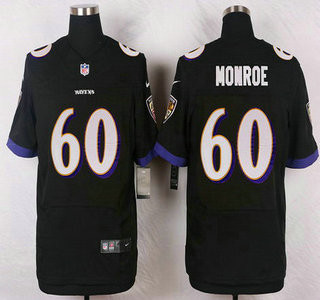 Baltimore Ravens 60 Eugene Monroe Black Alternate Limited Jersey