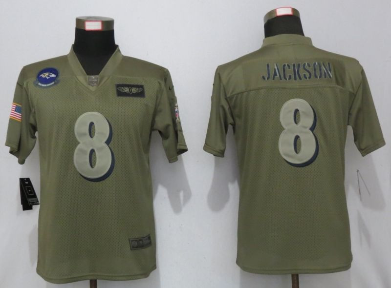 Baltimore Ravens Lamar Jackson 8 2020 Moss Green Limited Jersey