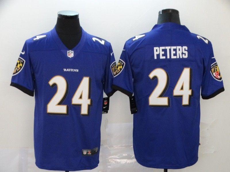 Baltimore Ravens Marcus Peters 24 2020 Cobalt Limited Jersey