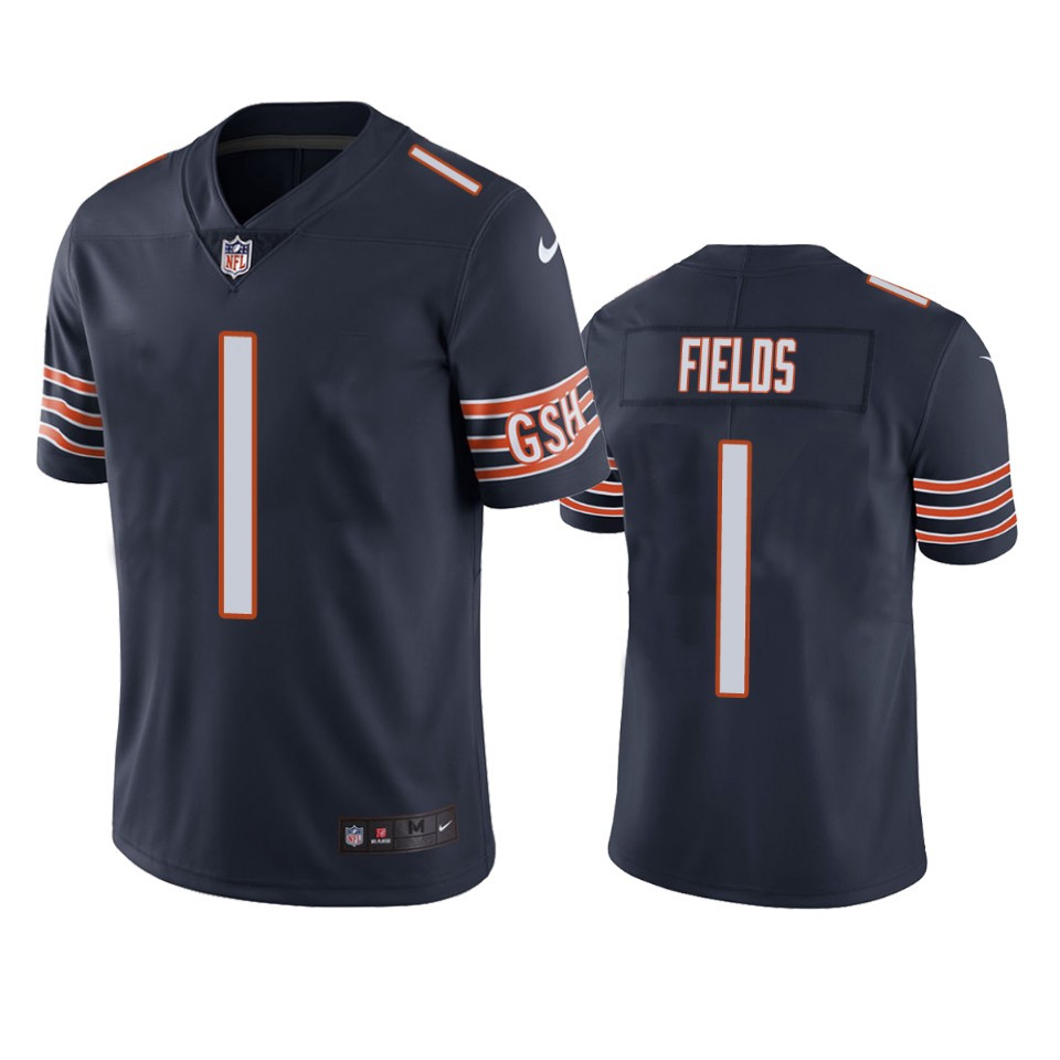 Bears Justin Fields 2021 Draft Navy Limited Jersey