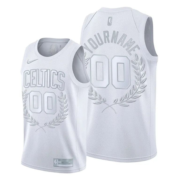 Boston Celtics Platinum Custom Swingman Jersey - Icon Edition