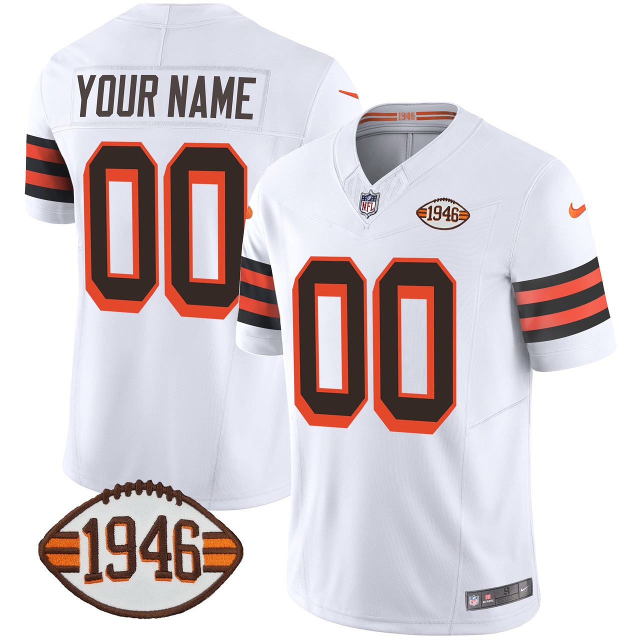 Browns 1946 75th Anniversary Patch Custom Limited Jersey