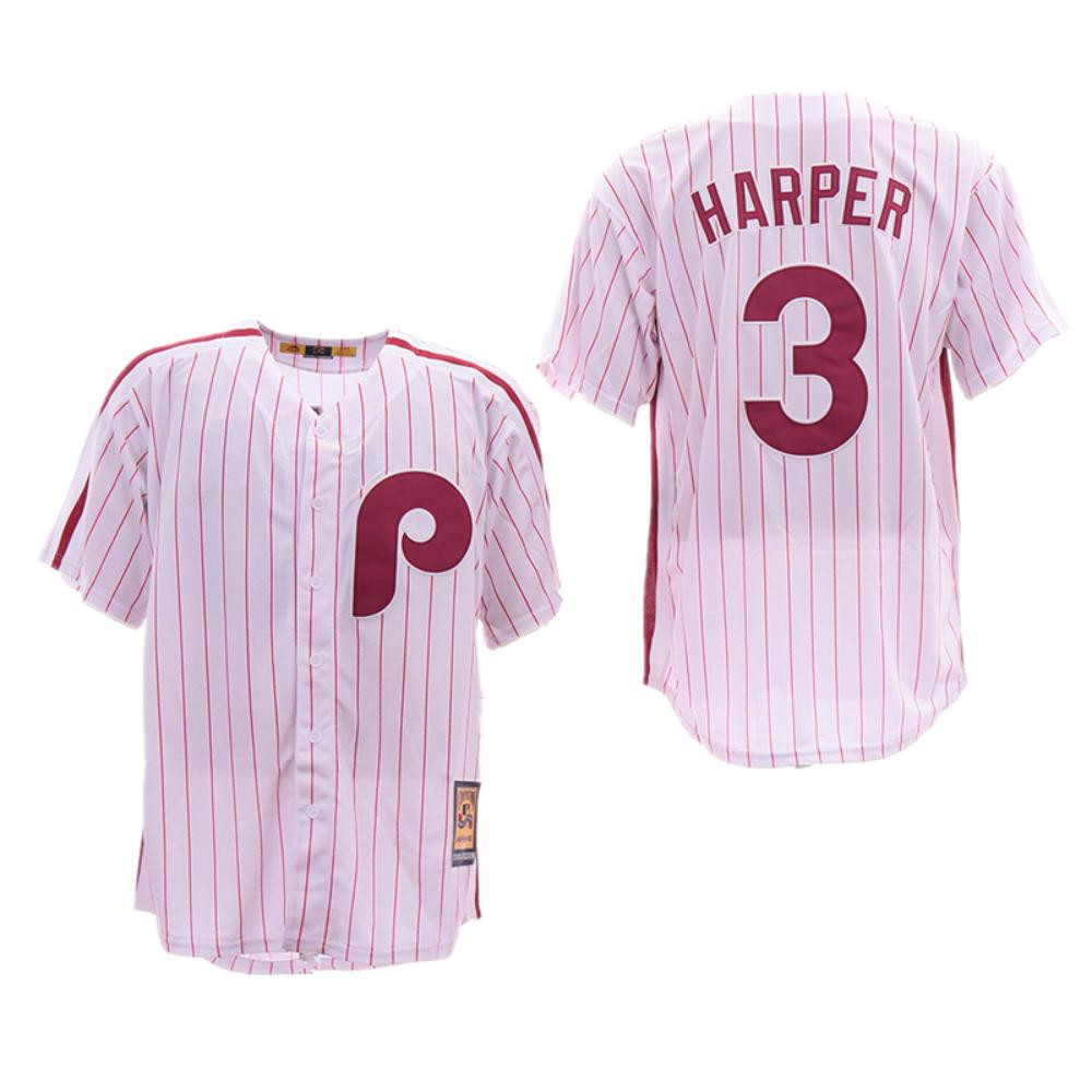 Bryce Harper #3 Philadelphia Phillies Limited Throwback Jersey - White