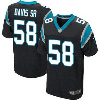 Carolina Panthers 58 Thomas Davis Sr Black Limited Jersey - Edition 2