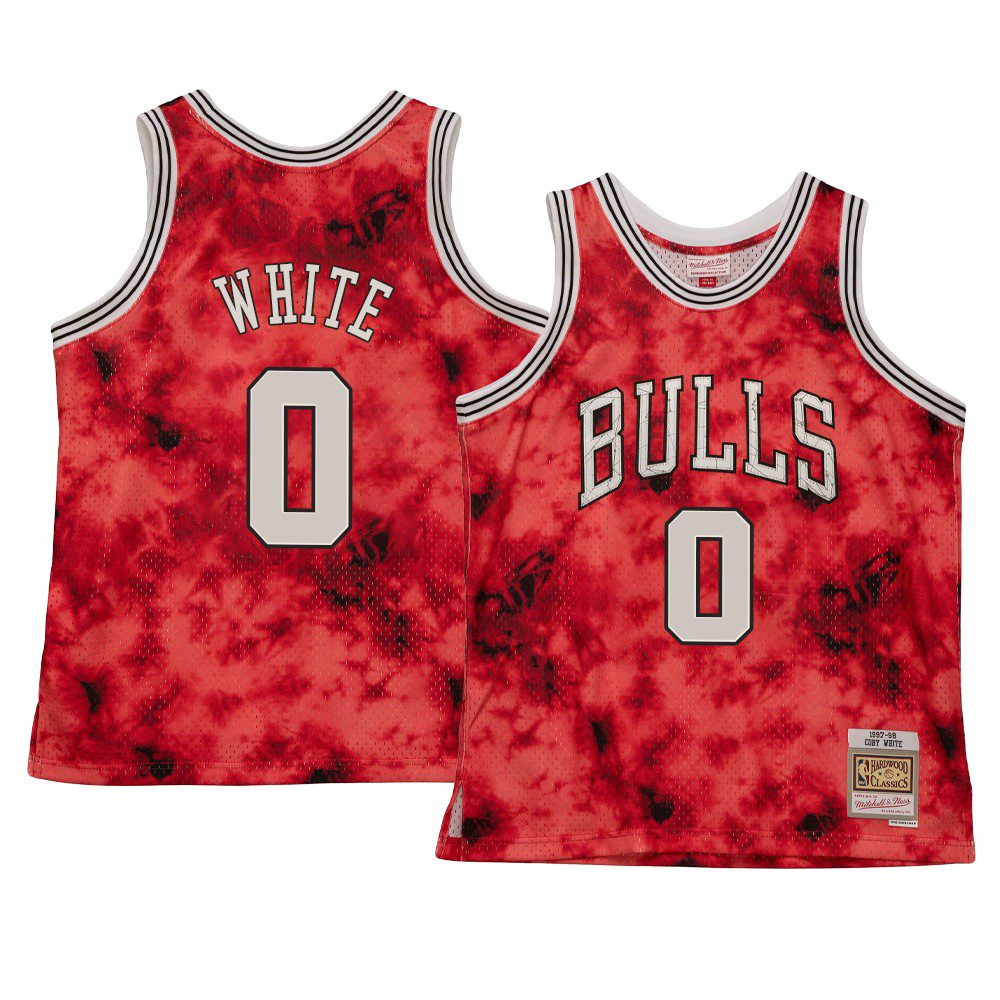Chicago Bulls Coby White Galaxy Retro Jersey Red
