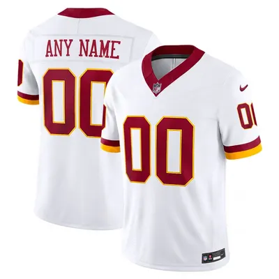 Custom Washington Commanders White Throwback Limited Jersey Stitched