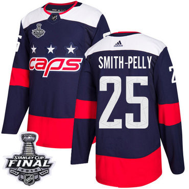 Devante Smith #25 Washington Capitals 2018 Pelly Stadium Series Stanley Cup Final Jersey - Navy