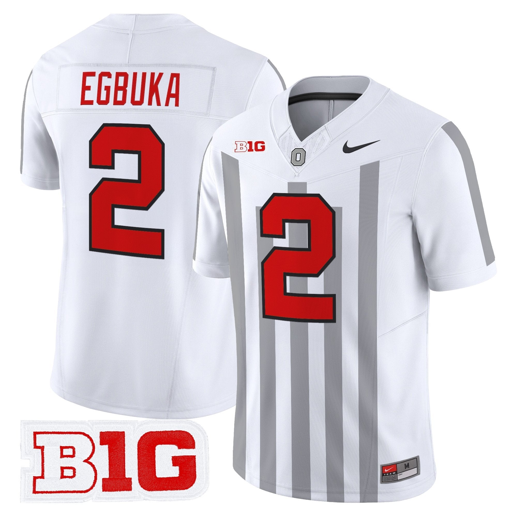 Emeka Egbuka Ohio State Buckeyes Throwback Jersey Stitched - White