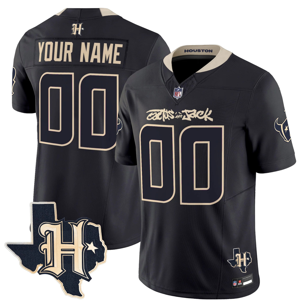 Houston Texans X Cactus Jack Limited Custom Jersey