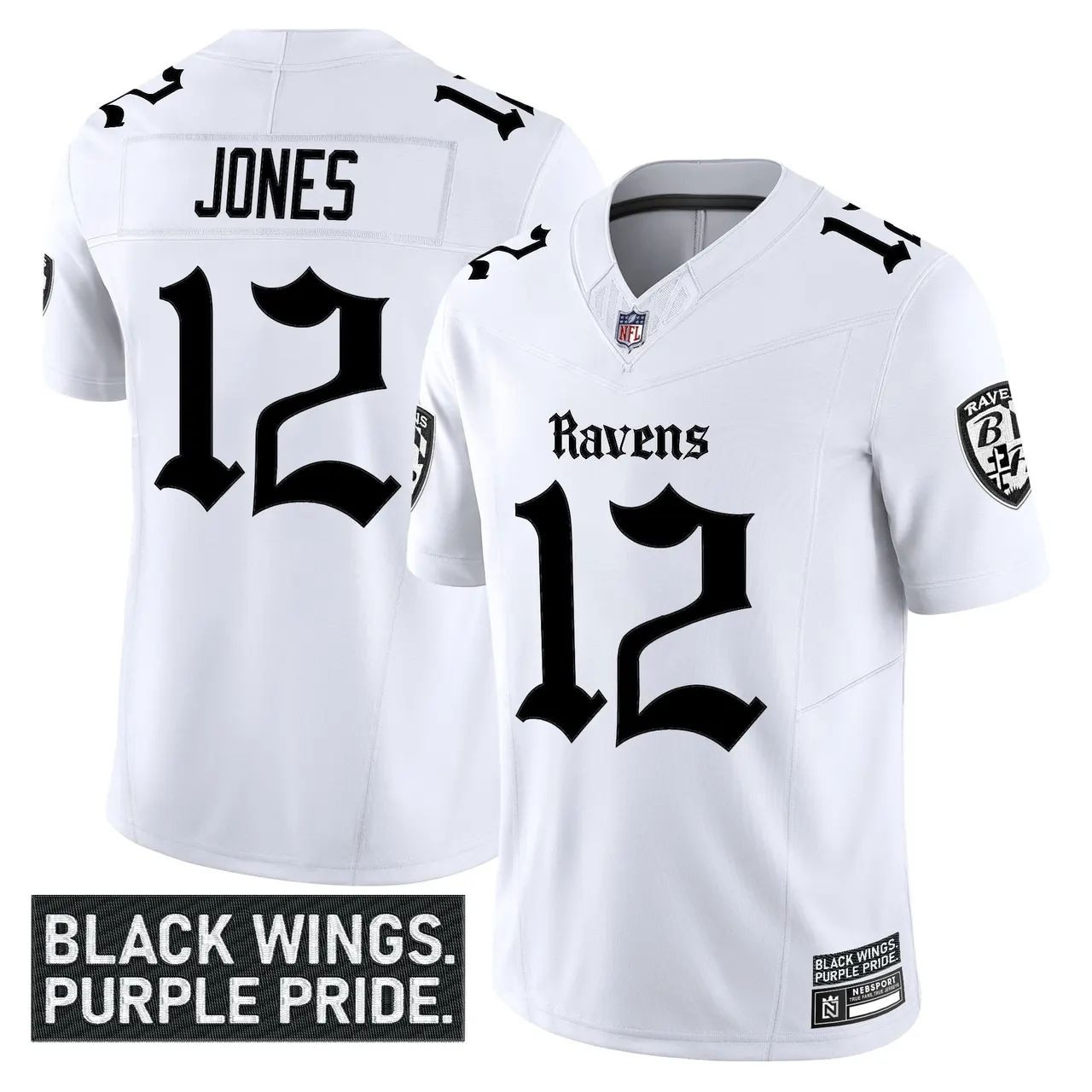 Jacoby Jones Baltimore Ravens Limited Jersey - White