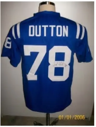 John Dutton Baltimore Colts Custom Throwback Blue Limited Jersey