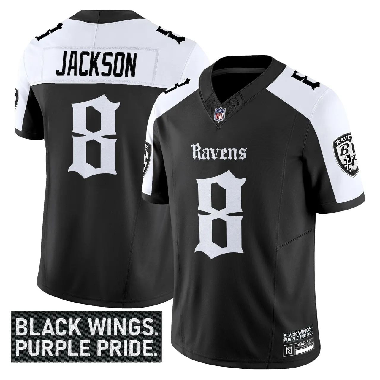 Lamar Jackson #8 Baltimore Ravens Limited Jersey - Black Alternate