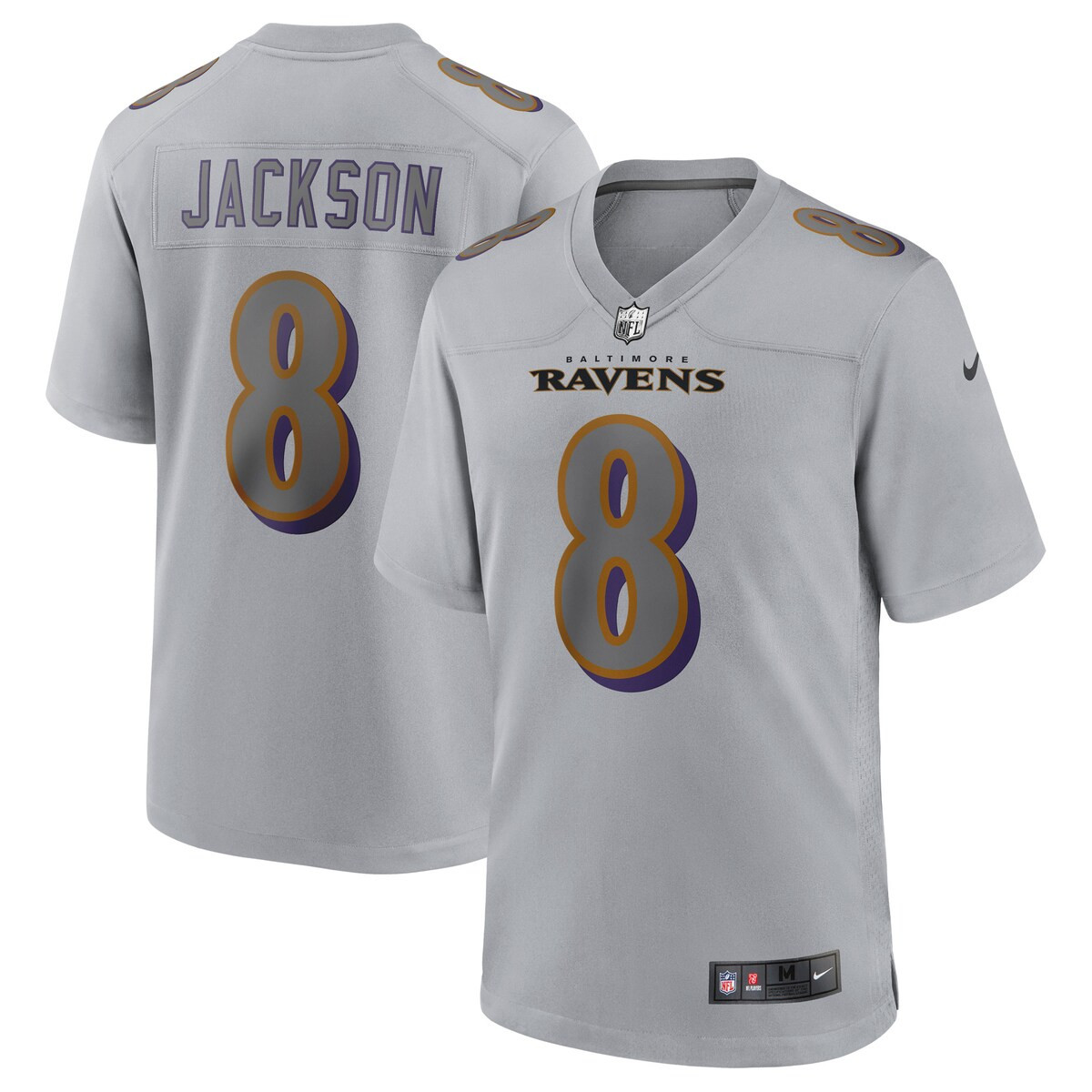 Lamar Jackson Baltimore Ravens American Gray Limited Jersey