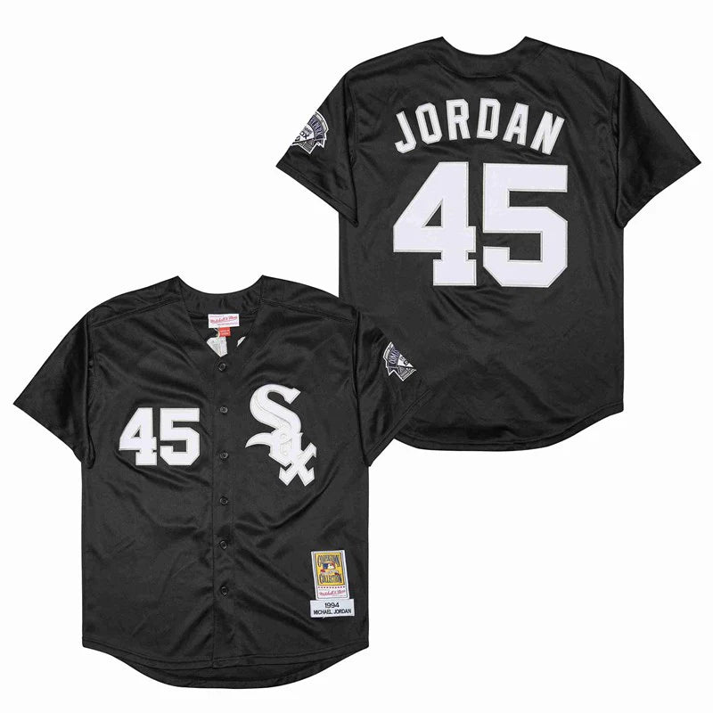Michael Jordan Chicago White Sox Jersey black - Throwback Button-Up
