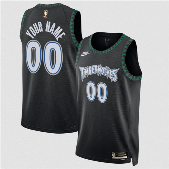 Minnesota Timberwolves Active Player Custom Black 2025 Classic Edition Stitched Jersey