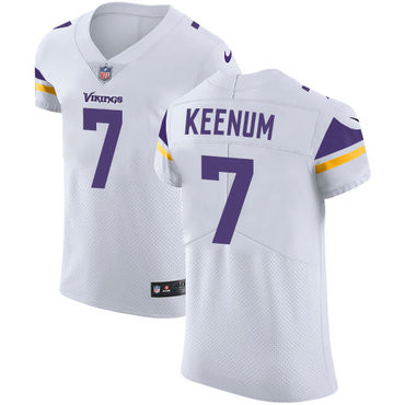 Minnesota Vikings 7 Case Keenum White Limited Jersey - Edition 2