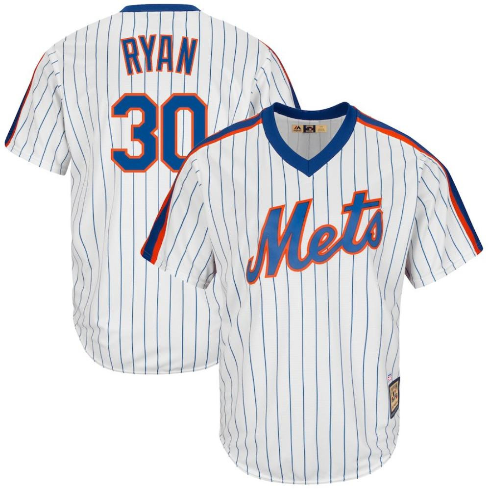 Nolan Ryan #30 New York Mets Throwback Pullover Limited Jersey - White
