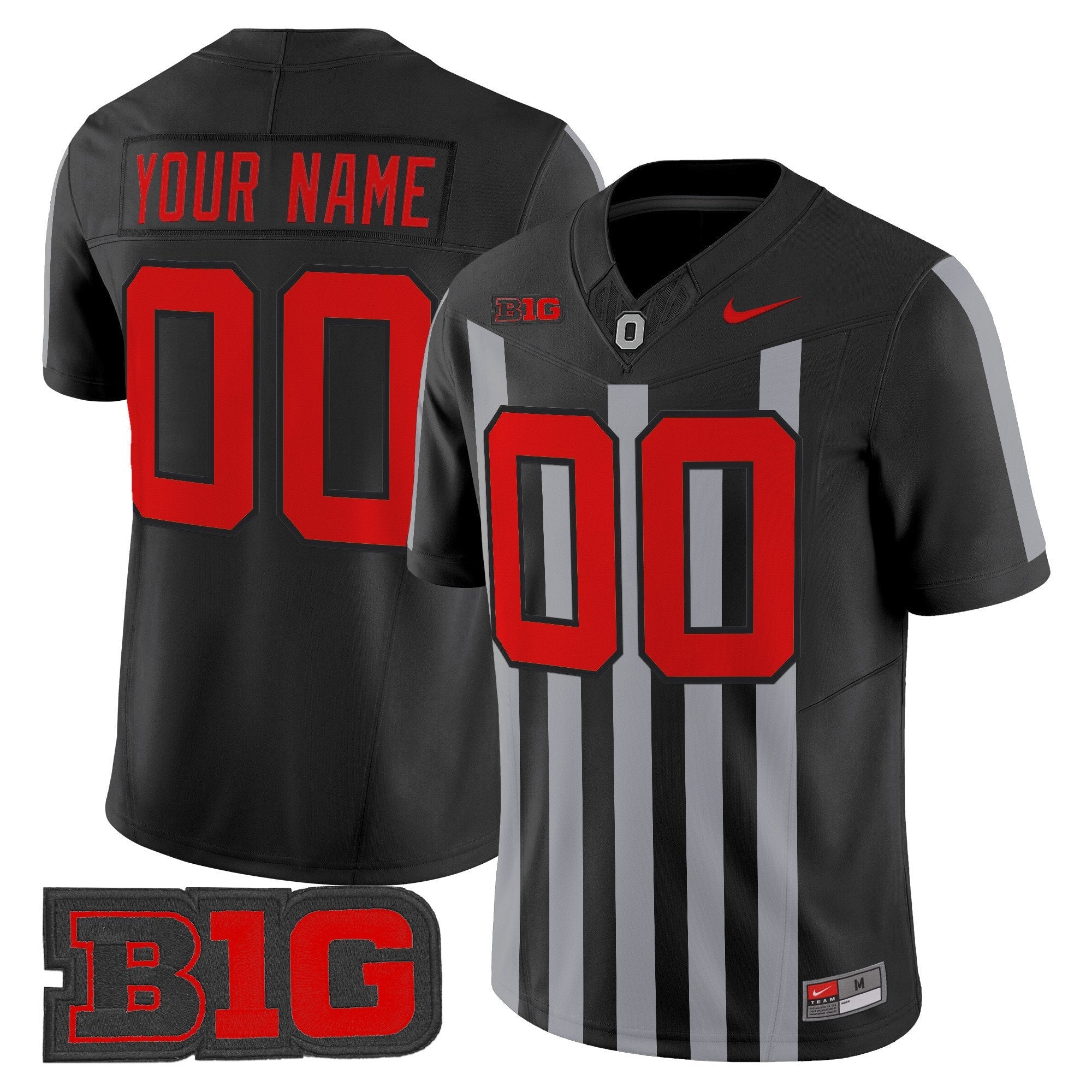 Ohio State Buckeyes Throwback Custom Jersey Stitched - Black
