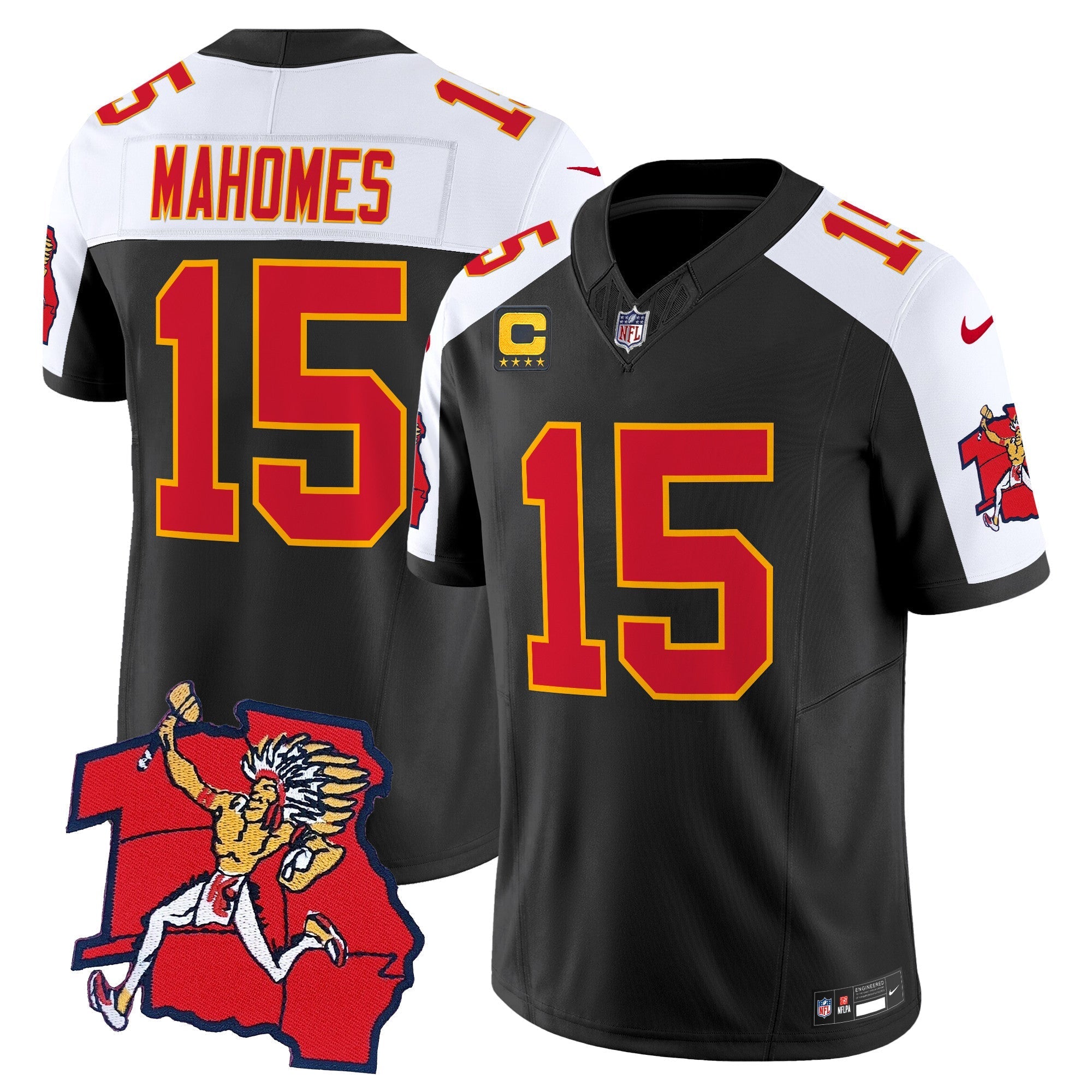 Patrick Mahomes Chiefs 1963 Throwback Jersey Stitched - Black Alternate