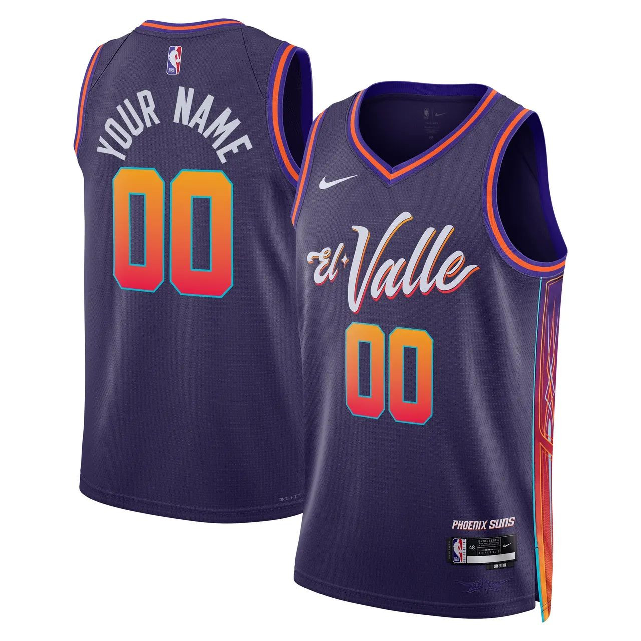 Phoenix Suns Anthracite Custom Swingman Jersey - City Edition