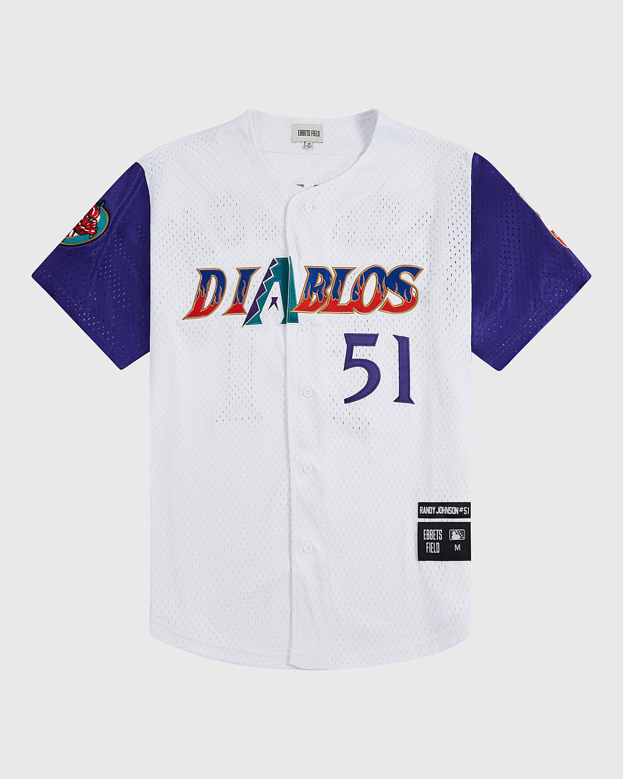 Randy Johnson El Paso Diablos Button Up Mesh Jersey