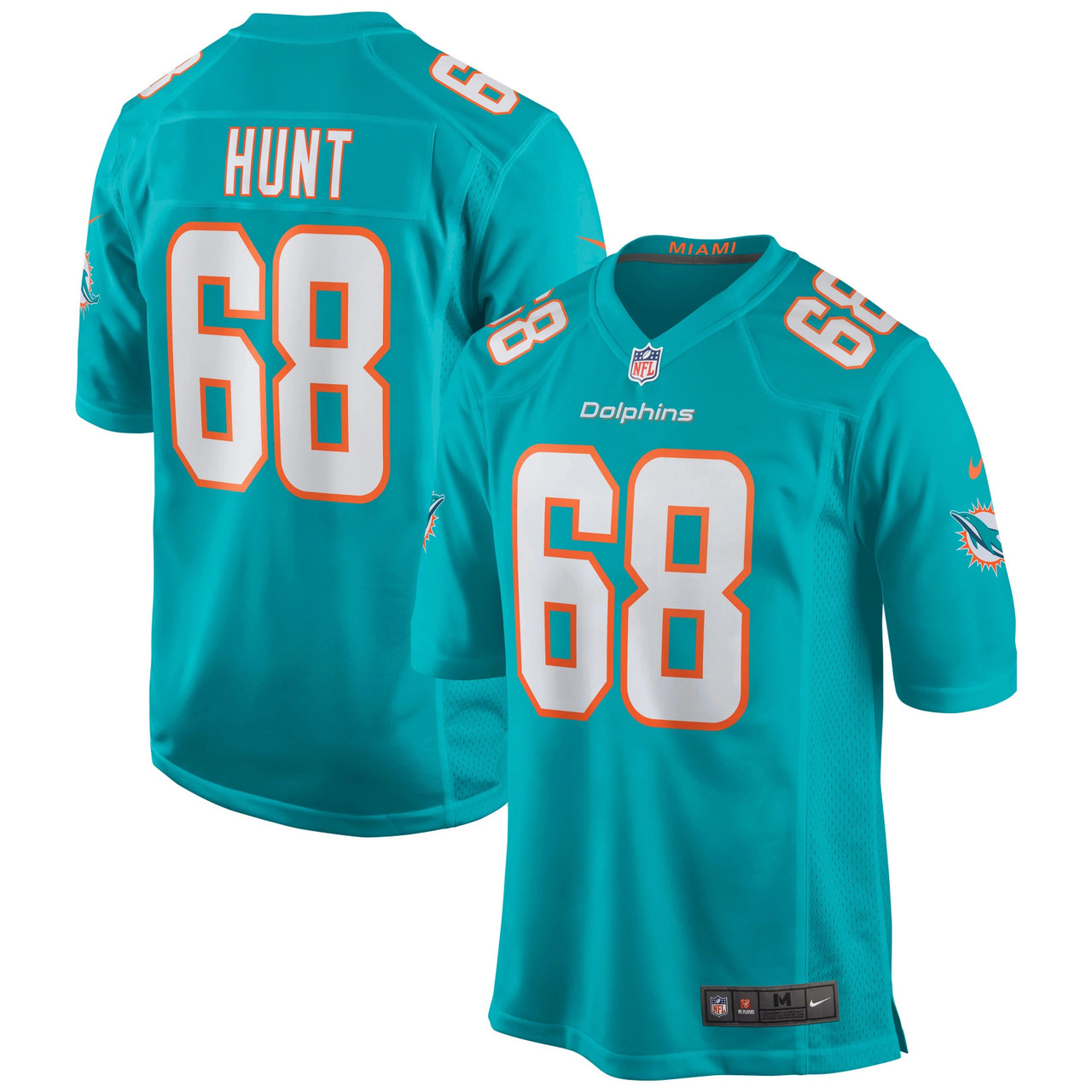 Robert Hunt Miami Dolphins Limited Jersey - Aqua