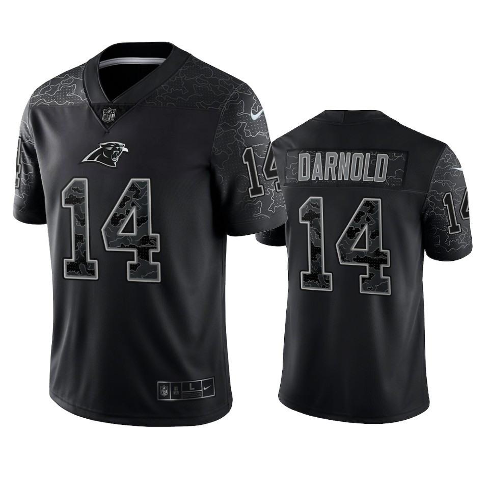 Sam Darnold Panthers Mens Reflective Limited Jersey - Black