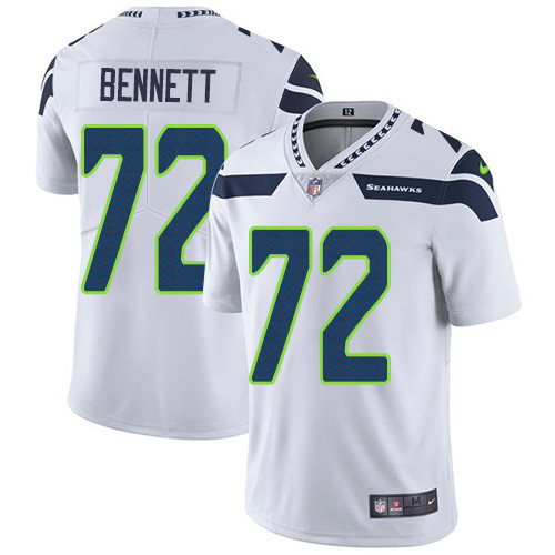 Seattle Seahawks 72 Michael Bennett White Limited Jersey