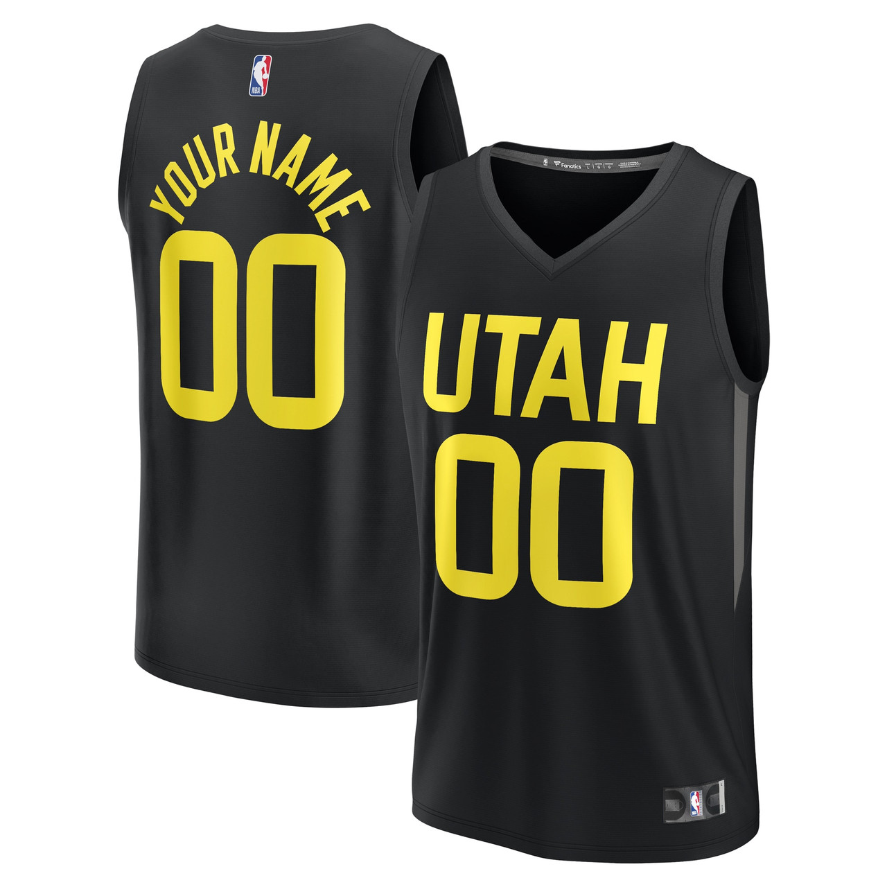 Utah Jazz Fast Break Custom Statement Edition Swingman Jersey - Black