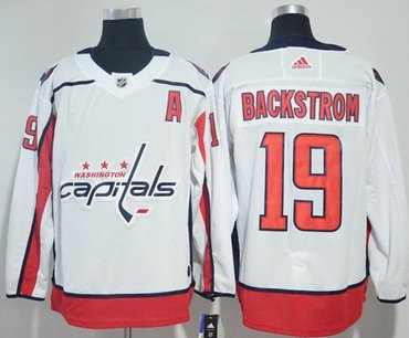 Washington Capitals #19 Nicklas Backstrom Road Jersey - White