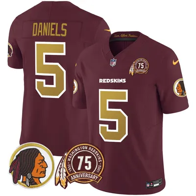 Washington Redskins Throwback 75th Patch Limited Jersey