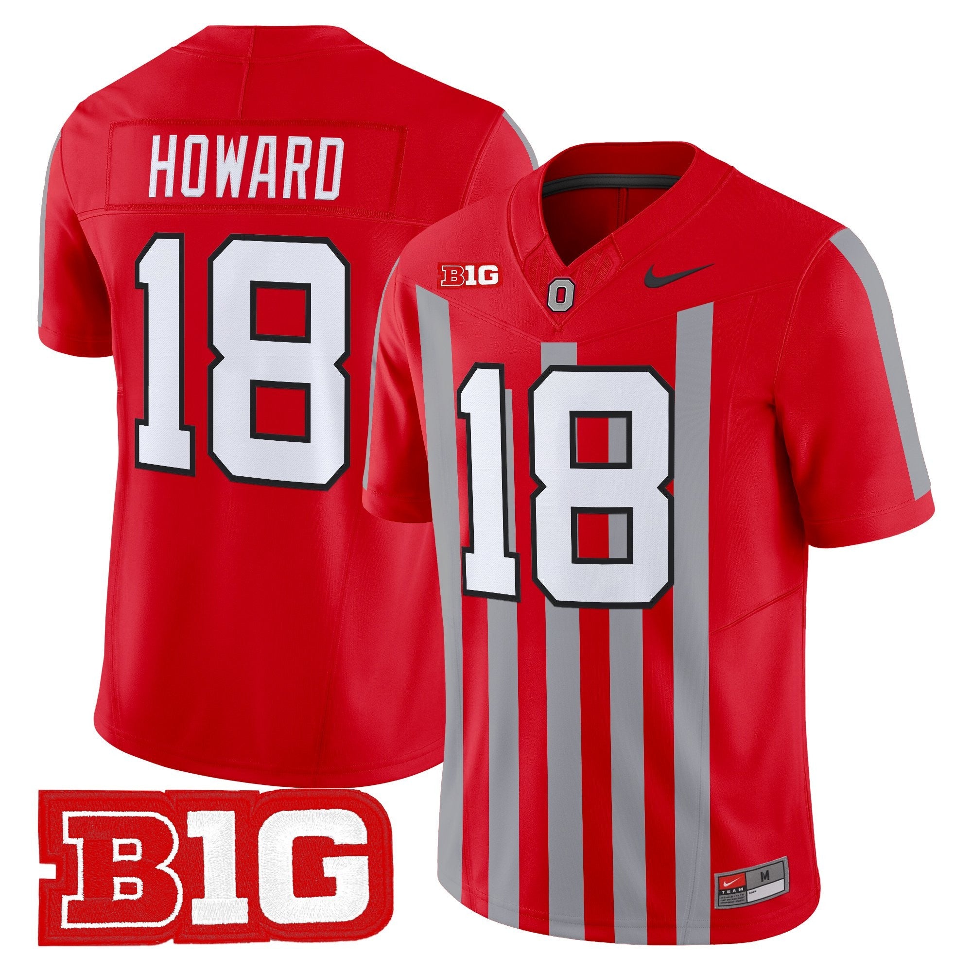 Will Howard Ohio State Buckeyes Throwback Jersey Stitched - Red