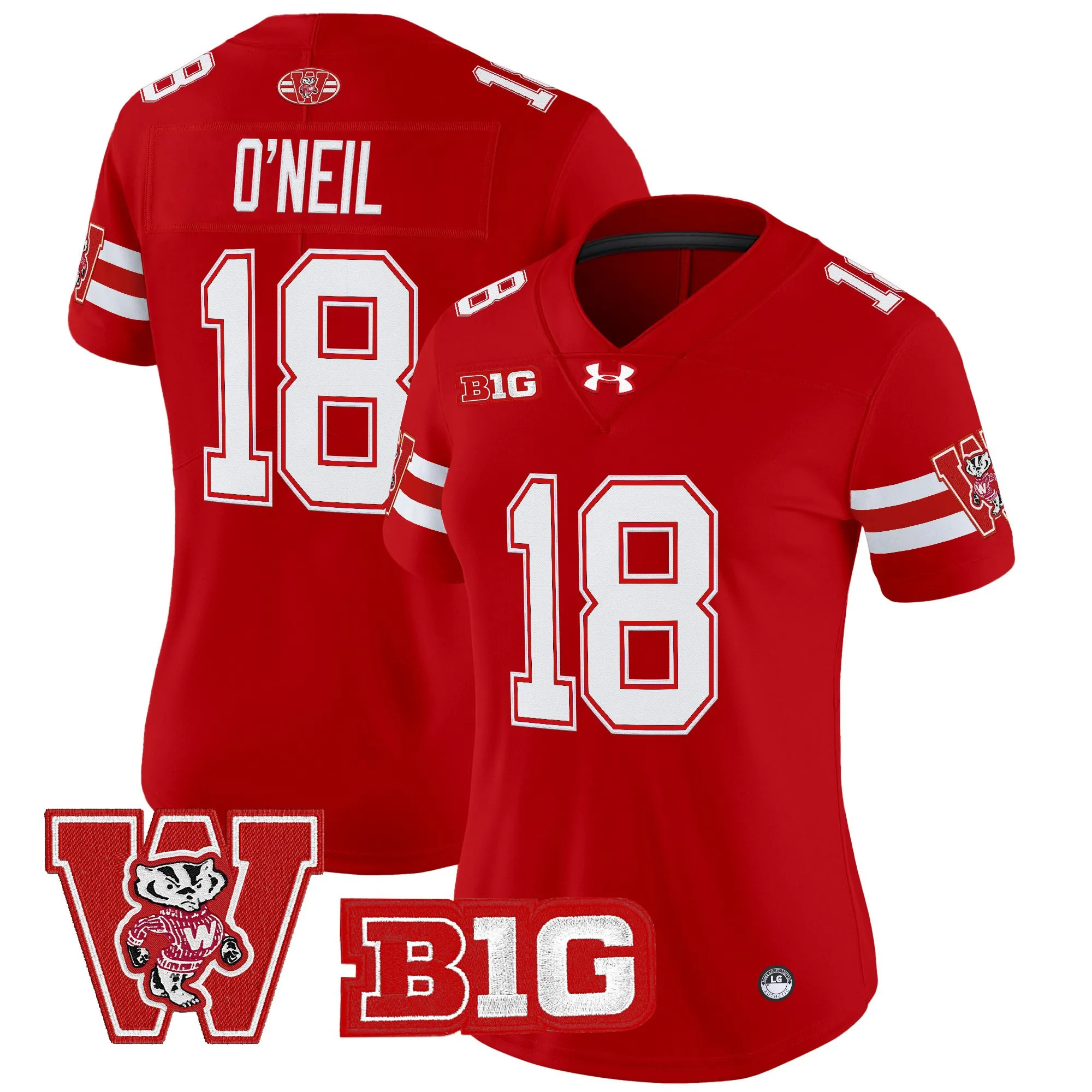 Women's Wisconsin Badgers Throwback Jersey Stitched